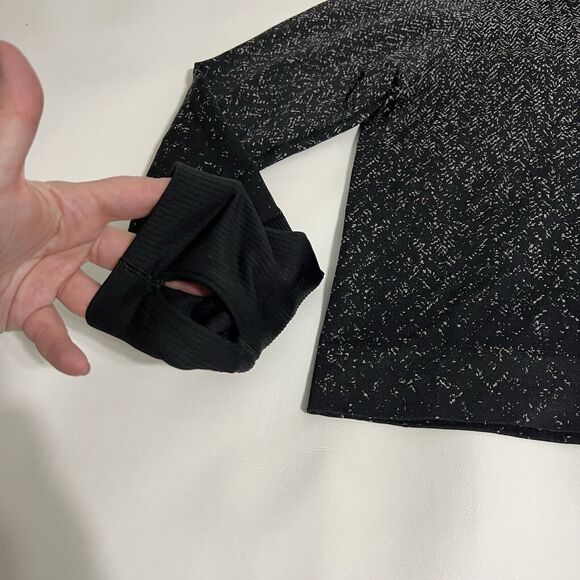 LULULEMON Rest Less Cropped 1/2 Zip Pullover Hoodie Herringbone Fade Sz 8 READ - Picture 3 of 10